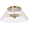 Nuvo Dover 3-Light Large Flush Mount - Vintage Brass with Clear Glass 60/7422 - alternate 7